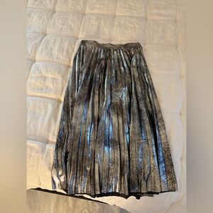 Zara Shiny Silver Maxi Skirt